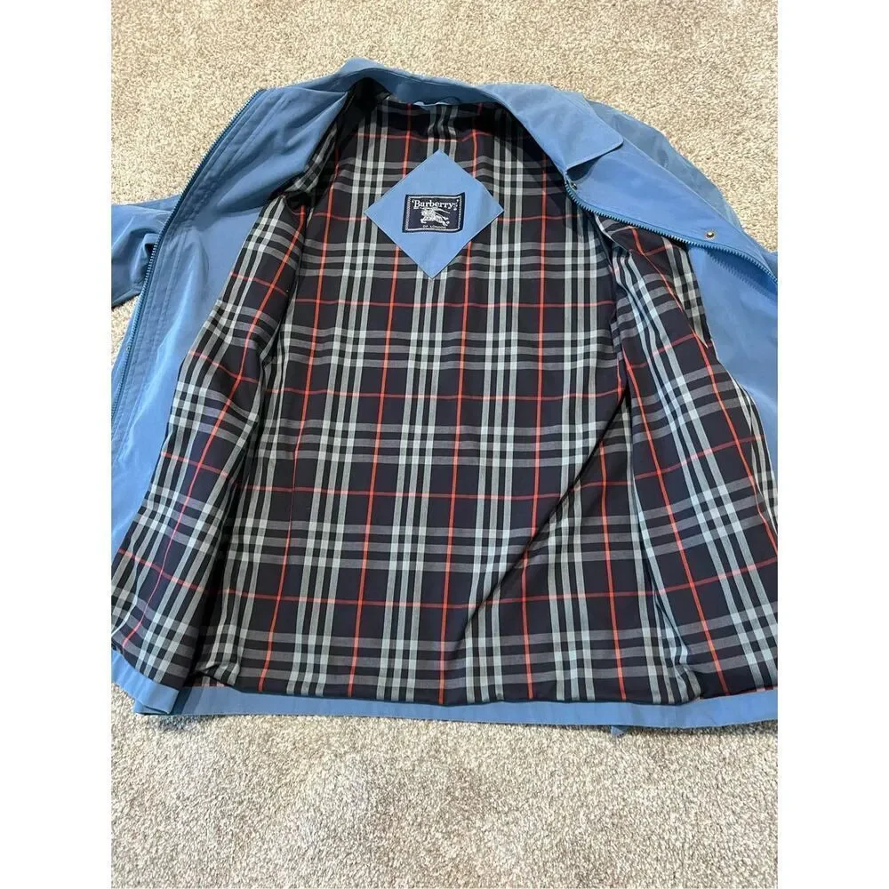 Burberrys’ women coat blue oversize full zip pockets size M - Picture 5 of 13